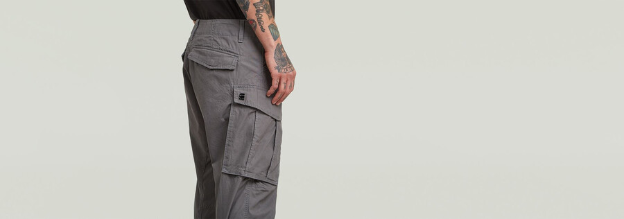 cargo 3d regular tapered cuffed pants