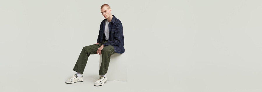 pleated chino relaxed