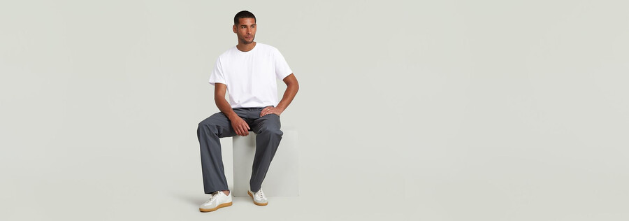 relaxed straight chino