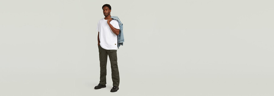 3d regular straight cargo pants