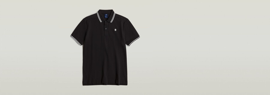 dunda slim stripe polo