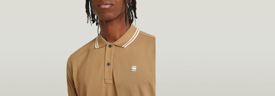 dunda slim stripe polo