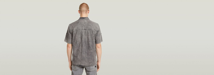 slanted double pocket regular shirt