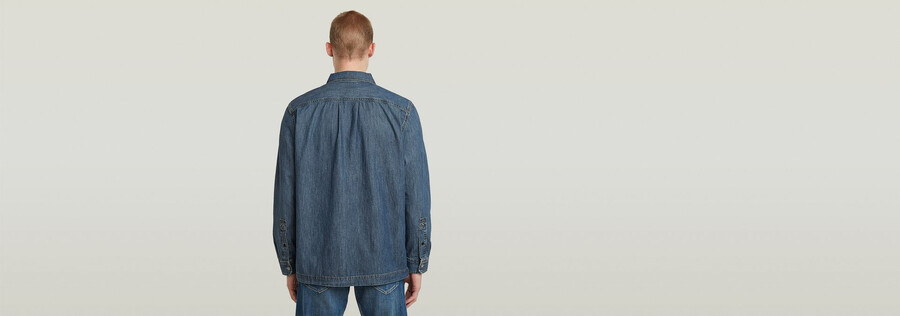 1-pocket regular denim shirt