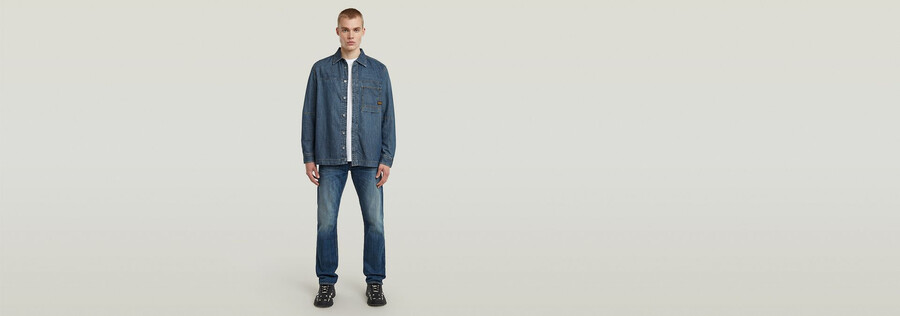 1-pocket regular denim shirt