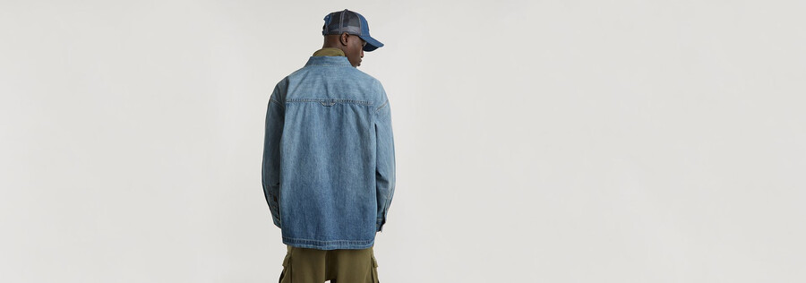 boxy flap pocket shirt