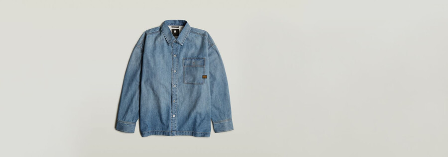 boxy flap pocket shirt