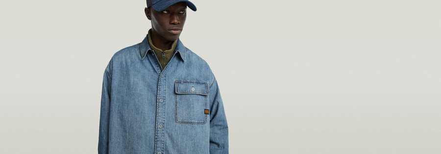 boxy flap pocket shirt