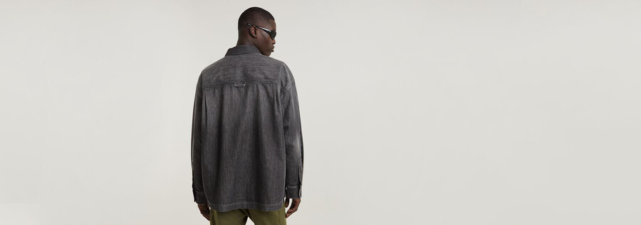 boxy flap pocket shirt