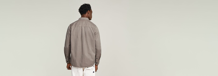 pleated zip regular shirt