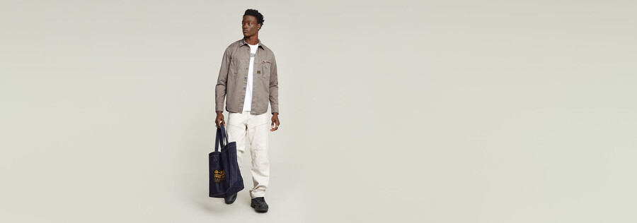 pleated zip regular shirt