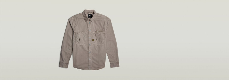 pleated zip regular shirt