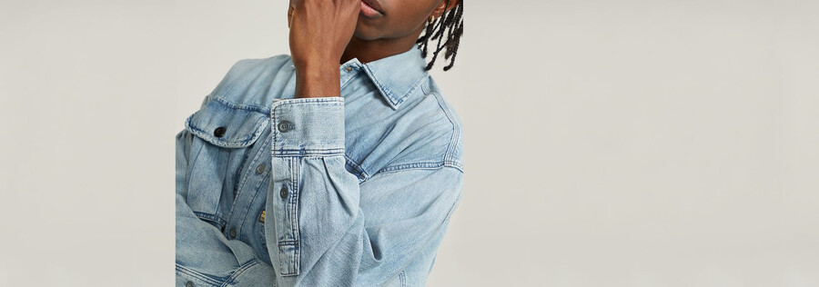 pleated 2-pocket boxy shirt