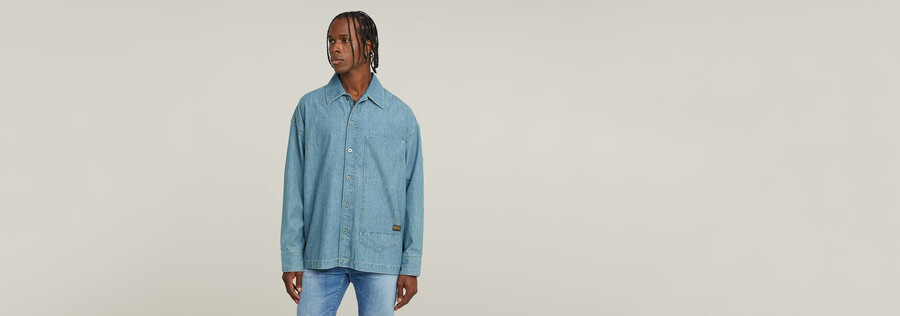 long pocket boxy fit shirt
