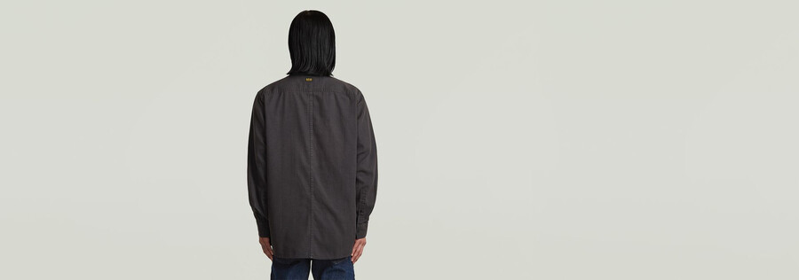 panelled pocket regular shirt