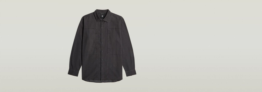 panelled pocket regular shirt