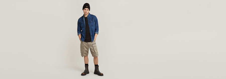 rovic zip relaxed shorts