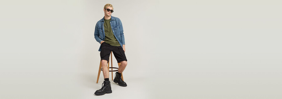 rovic zip relaxed shorts