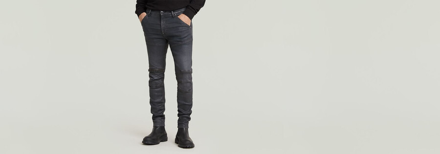 5620 zip knee skinny jeans