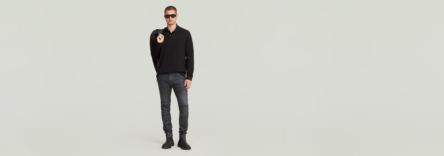 5620 zip knee skinny jeans