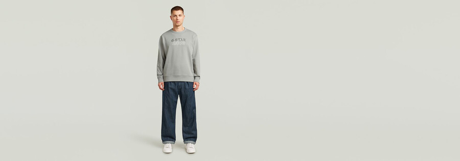 pleated chino relaxed neo raw jeans