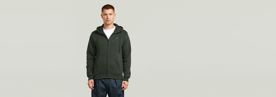 premium core hoodie zip sweater