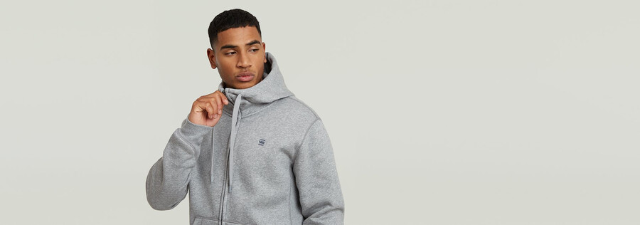 premium core hoodie zip sweater