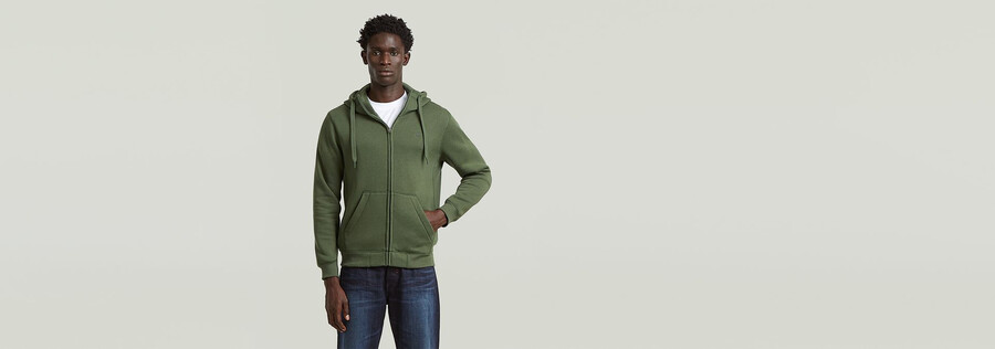 premium core hoodie zip sweater