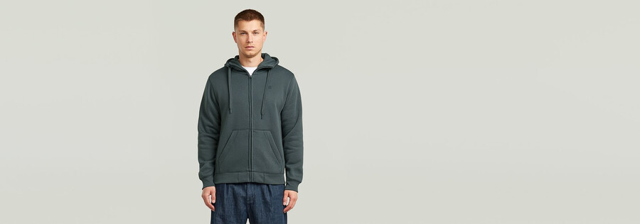 premium core hooded zip sweater