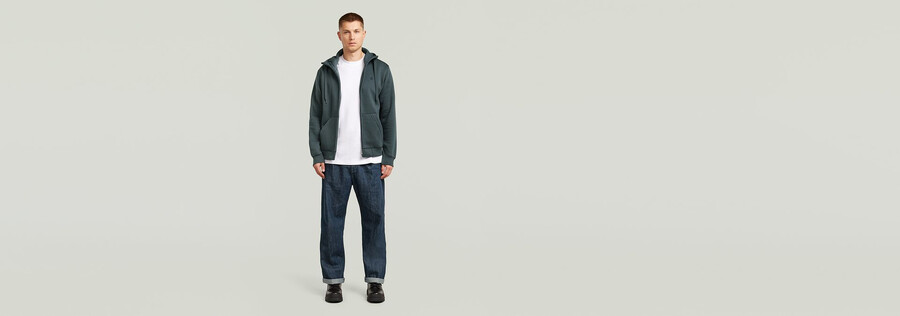 premium core hooded zip sweater
