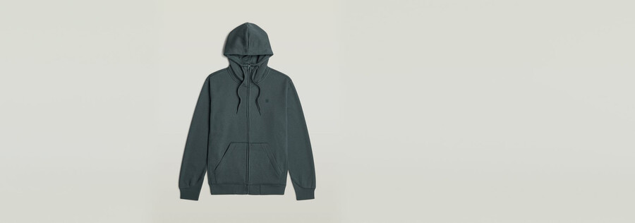 premium core hooded zip sweater