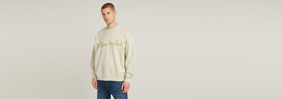 chenille g-script loose sweater