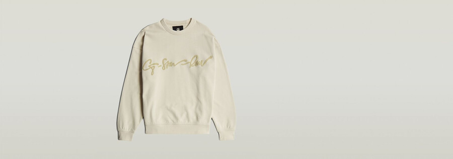 chenille g-script loose sweater