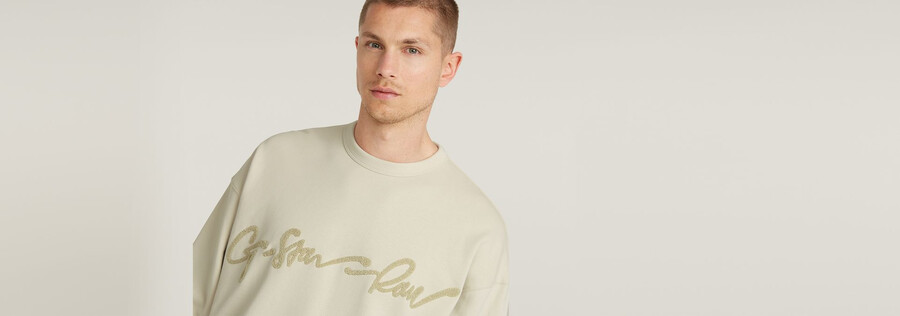 chenille g-script loose sweater