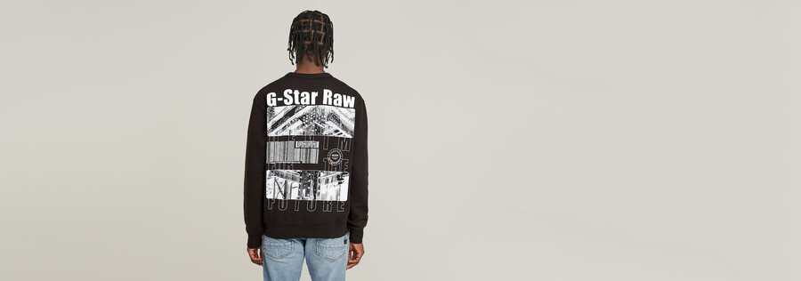 substance back graphic relaxed sweater