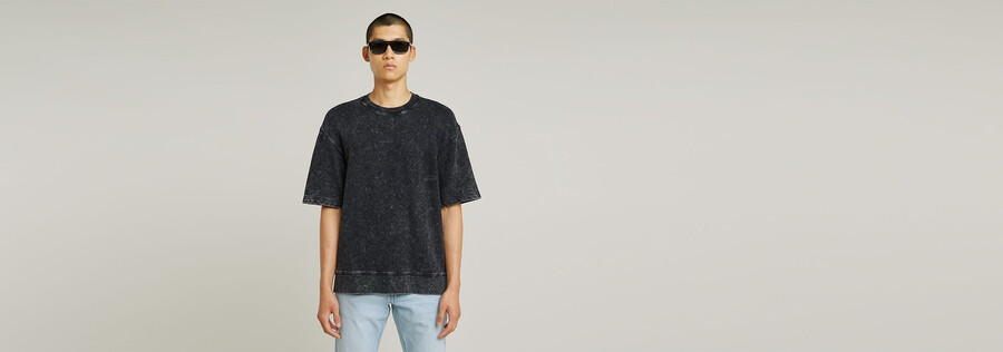 acid wash loose sweater