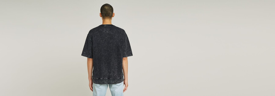 acid wash loose sweater