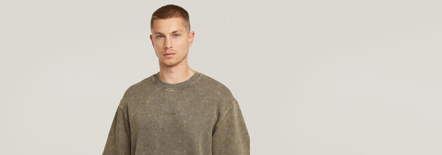 acid wash loose sweater