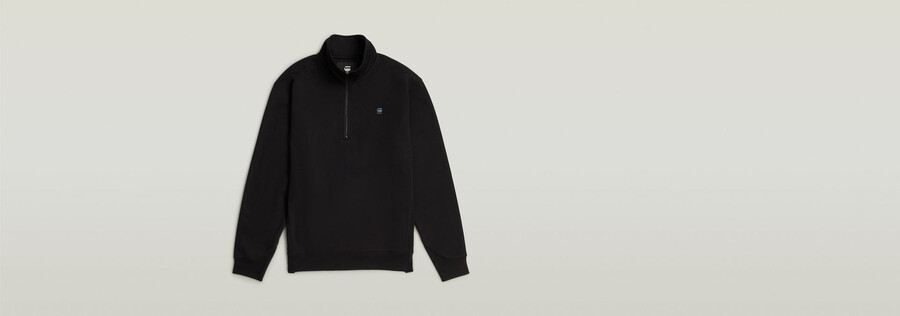 premium core half zip sweater