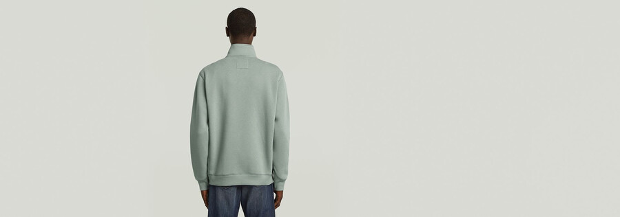 premium core half zip sweater