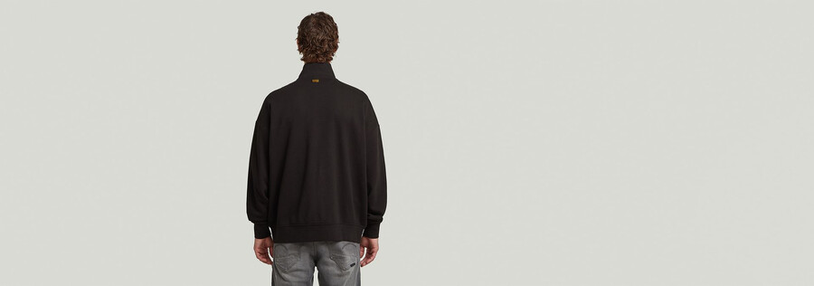 rovic full zip loose sweater