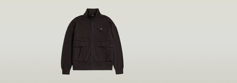 rovic full zip loose sweater