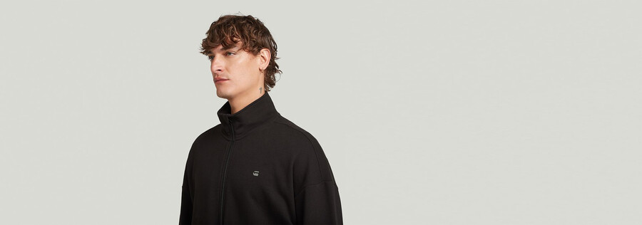 rovic full zip loose sweater
