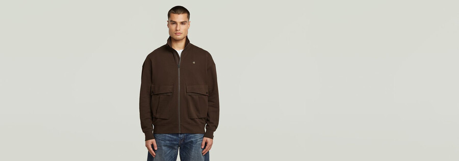 rovic full zip loose sweater