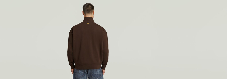 rovic full zip loose sweater