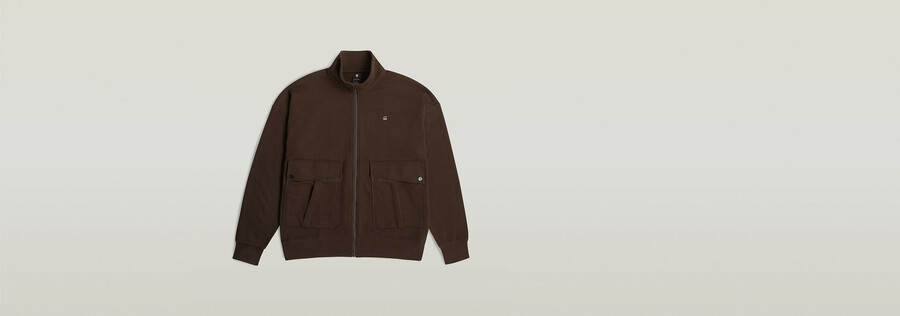 rovic full zip loose sweater