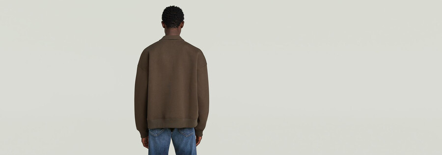 polo collar loose sweater