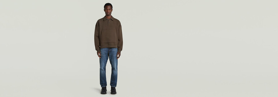 polo collar loose sweater