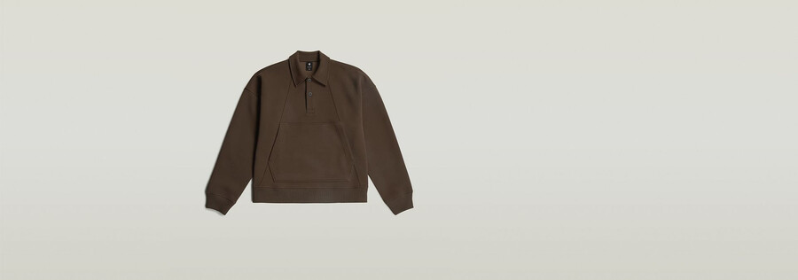 polo collar loose sweater