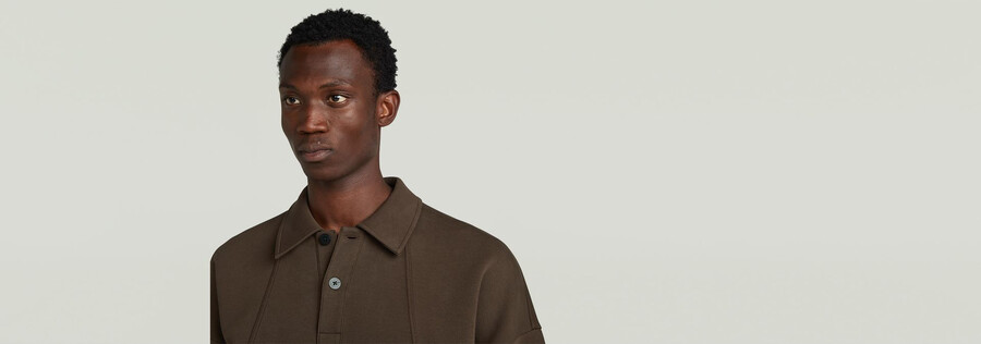 polo collar loose sweater